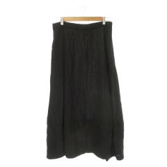 트리콤 갸르손 tricot COMME des GARCONS 스커트 M 블랙 블랙 롱 길이 샤리감 /CK54 ■ECD004