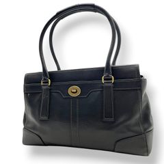 4512△ COACH グレー レザー トートバッグ ブラック F25669 - メルカリ