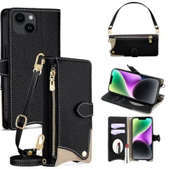 【新品】 手帳型 ケース 革 レザー for iPhone 14 ショルダー スマホケース スマートフォンケース 対応 アイフォン