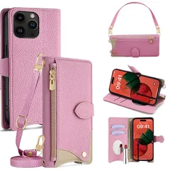 【新品】 手帳型 ケース 革 レザー for iPhone 14 Pro Max ショルダー スマホケース スマートフォンケース 対応 アイフォン