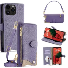 【新品】 手帳型 ケース 革 レザー for iPhone 14 Pro Max ショルダー スマホケース スマートフォンケース 対応 アイフォン