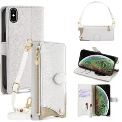 【新品】 手帳型 ケース 革 レザー for iPhone XS MAX ショルダー スマホケース スマートフォンケース 対応 アイフォン