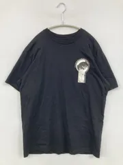UNIQLO ユニクロ Tシャツ/カットソー M ブラック 前面プリント ワンポイント ミドル丈 半袖 クルーネック(丸首)