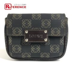 未使用 LOEWE レザー ポーチ 黒 赤 ヴィンテージ オールドロエベ
