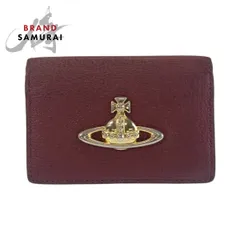 Vivienne Westwood ヴィヴィアンウエストウッド EXECUTIVEシリーズ オーブ ワインレッド カードケース 名刺入れ 男女兼用 600501【中古】