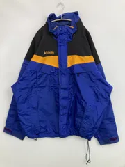 Columbia コロンビア マウンテンパーカー XXL ブルー 無地 ブランドロゴ ミドル丈 フードなし フードあり
