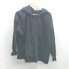 ◇ ⊇ GAP ギャップ コットン系 長袖 パーカー サイズM ブラック レディース E  【1410100035908】