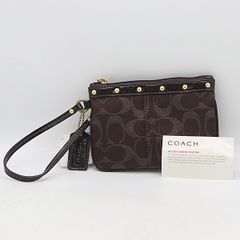 未使用品/タグ付/付属品完備】コーチ スクリブル ハンドバッグ