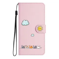 【新品】 FALUWONRU アイホン14 ケース 手帳型 高級本革レザー タンド機能&カード収納 スロット付き 耐衝撃 保護ケース 可愛い猫柄 スマホケース (iPhone 13 ケース手帳型/あいふおん14ケース 対応) 軽量 マグネット式 スマホカバー 