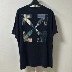 極美品 Off-White カラヴァッジョ Tシャツ M 紫 アローロゴ 完売品 