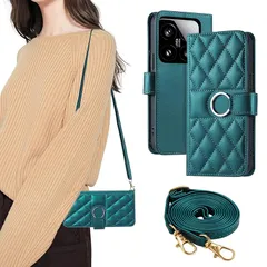 【新品】 iffeenny シャオミ 15 ケース xiaomi 15 ケース PUレザー カード収納 スタンド機能 耐衝撃 耐摩擦 全面保護 おしゃれ 斜めがけ 放熱性 擦り傷防止 人気 長さ調節可能 斜めストラップ付き 柔らかい手触り 軽量 薄型 マグネッ