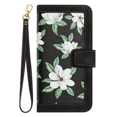 【新品】 iphone SE3 SE2 (第2世代/第3世代) iphone 8 / 7 用 ケース 手帳型 おしゃれ 可愛い 花柄 プリント デザイン ストラップ チェーン 付き OYIME 個人的 派手な色柄 優雅 カバー 横開き マグネット カード収納 