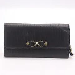 コールハーン ブラックレザー 長財布 ファッション小物 2000000 NSK KMT