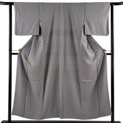 美品 正絹 ますいわ屋 お召 訪問着 都会を颯爽と歩む 陽光に煌めく縞
