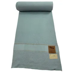 反物 秀品 色無地 地紋 堅牢染 灰緑 正絹 【中古】