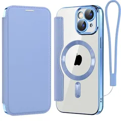 【新品】 Cace for iphone15 ケース手帳型 シンプル アイフォン 15 向けのスマホケース 背面 透明 magsafe対応 ワイヤレス充電対応 多機能 収納 財布型 カード入れ RFIDブロッキング PU革レザーカバー 軽量 薄型 全面保護防塵