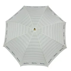 RalphLauren(ラルフローレン) 傘美品  - 白×ライトネイビー 晴雨兼用傘 コットンのサムネイル