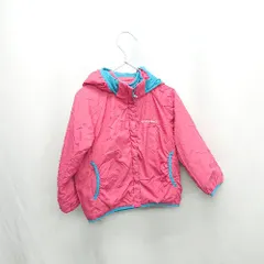 ◇ ⊇ mont-bell モンベル リバーシブル キッズ 長袖 ダウン サイズ100 レッド ブルー系 男の子 女の子 E  【1410290018415】