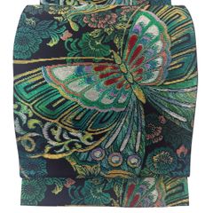 美品】 袋帯 秀品 鈴乃屋 瑞華祥栄文 花唐草 金糸 箔 茶紫 六通 正絹