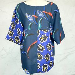KENZO PARIS シルク100% 総柄 ブラウス 38 半袖 ヴィンテージ - メルカリ