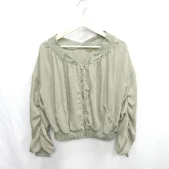 ◇ ⊂ RETROGIRL レトロガール 長袖 ブルゾン サイズM カーキ レディース E  【1410290075524】のサムネイル