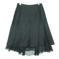 PAOLA FRANI パオラフラーニ スカート レイヤード プリーツ フレア ボトムス ひざ丈 ブラック 40【M】 レディース 【中古】のサムネイル