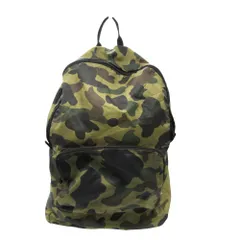 A BATHING APE アベイシングエイプ リュック・デイパック カモフラージュ サルカモ 迷彩柄 ナイロン バッグ グリーン メンズ 【中古】のサムネイル