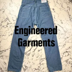 極美品/薄手シャンブレー生地/W34(L位)●Engineered Garments アメリカ製 USA デニム パンツ メンズ ワイド ストレート コットン 綿 ライトブルーのサムネイル