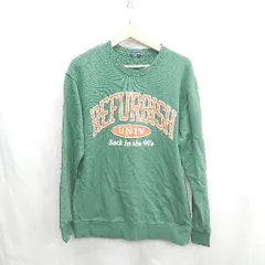 ◇ ⊇ BACK NUMBER バックナンバー 英字プリント 長袖 トレーナー サイズM グリーン メンズ レディース E  【1412090000621】のサムネイル