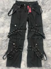 mad punks ボンテージ パンツ パンク グランジ スカル y2k 黒 - メルカリ