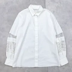 FABIANA FILIPPI  ファビアナフィリッピ シャツ ブラウス レース コットン ホワイト イタリア製 レディース S b01473のサムネイル