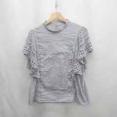 ◇ ⊂ Simplicite シンプリシテェ 袖切り替え フレンチスリーブ カットソー サイズ表記なし グレー レディース E  【1412260033572】