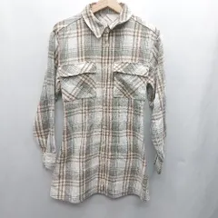 ◇ ⊇ RESEXXY チェック 長袖 シャツ サイズF ベージュ系 レディース E  【1501160034694】