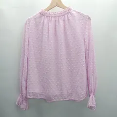 ◇ Θ CECIL McBEE セシルマクビー フリル シフォン 長袖 トップス カットソー サイズF ピンク系 レディース E  【1411280040096】のサムネイル
