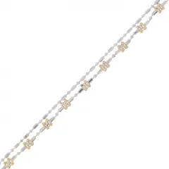 K18WG/K18YG フラワー ブレスレット