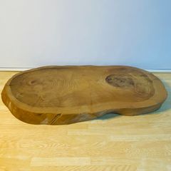 天然木 一枚板 無垢材 座卓/花台木製ローテーブル - メルカリ