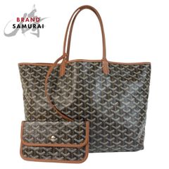 GOYARD ゴヤール サンルイPM ブラック 黒 ブラウン シルバー金具 コーティングキャンバス トートバッグ ハンドバッグ レディース 600958【中古】