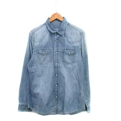 ギャップ GAP 1969 デニム シャツ 長袖 コットン シンプル L ブルー 青 /KT13