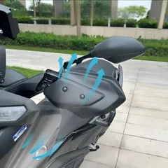 【送料無料】ヤマハ(Yamaha) XMAX125/XMAX300 2023-2025専用 ハンドガード（ナックルバイザー） ABS製 ブラック 防風・耐衝撃・防寒 ノーマル交換 簡単取付 ドレスアップ効果抜群 ロングツーリング快適 手元保護 高耐久！のサムネイル