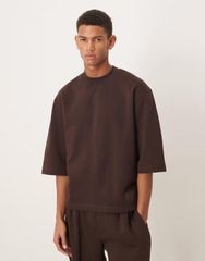 OMAR AFRIDI ブラウンコットンTシャツ - メルカリ