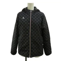 ルコックスポルティフ le coq sportif ジャンパー 中わたジャケット 上着 パーカー M 黒 ブラック グレー ドット柄 フード付き 長袖 ゴルフウェア /PP ■ECB004のサムネイル