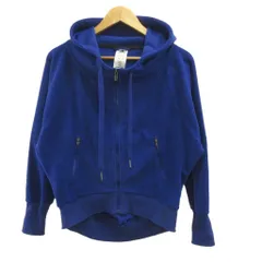 アディダス adidas フリースパーカー 上着 M 青 ブルー フード付き ジップアップ 長袖 /PP ■ECB004