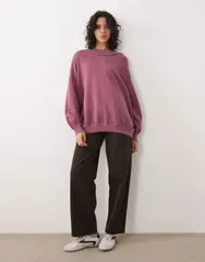 フリーピープル レディース アウター ニット・セーター Free People palm springs turtle pullover sweater in damson パープルのサムネイル