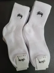 STUSSY 白 ロゴ 靴下 新品 10足セットのサムネイル