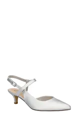 ベラヴィータ レディース シューズ ヒール Bella Vita Kayce Pointed Toe Pump Silver Satin シルバー