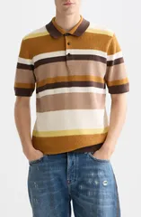 スコッチアンドソーダ メンズ トップス ポロシャツ Scotch Soda Stripe Textured Polo Cathay Spice Stripe ストライプのサムネイル
