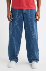バンズ メンズ ボトムス デニムパンツ ジーンズ Vans Check5 Baggy Jeans Vintage Indigo インディゴのサムネイル