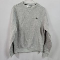 LACOSTE ハーフジップ スウェット グレー Lサイズ - メルカリ