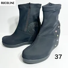 【極美品】RUCO LINE ルコライン ストレッチ ショートブーツ ビジュー 黒 37のサムネイル