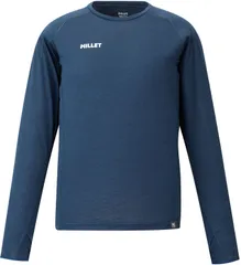 ミレー MILLET アウトドア UBIC WOOL CREW LS W ベースレイヤー ロングスリーブ 長袖 トレッキング 速乾 耐久性 保温 調湿 防臭性 ウール混紡素材 登山 ハイキング  MIV03216 N7317 SAPHIR